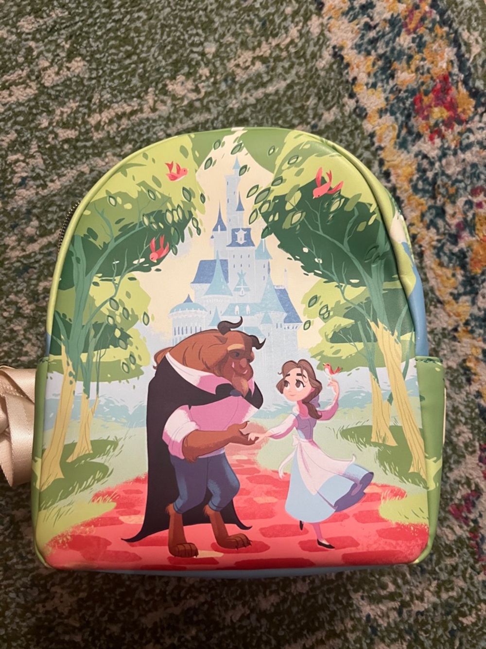 Beauty and the Beast Loungefly Mini Backpack - Green